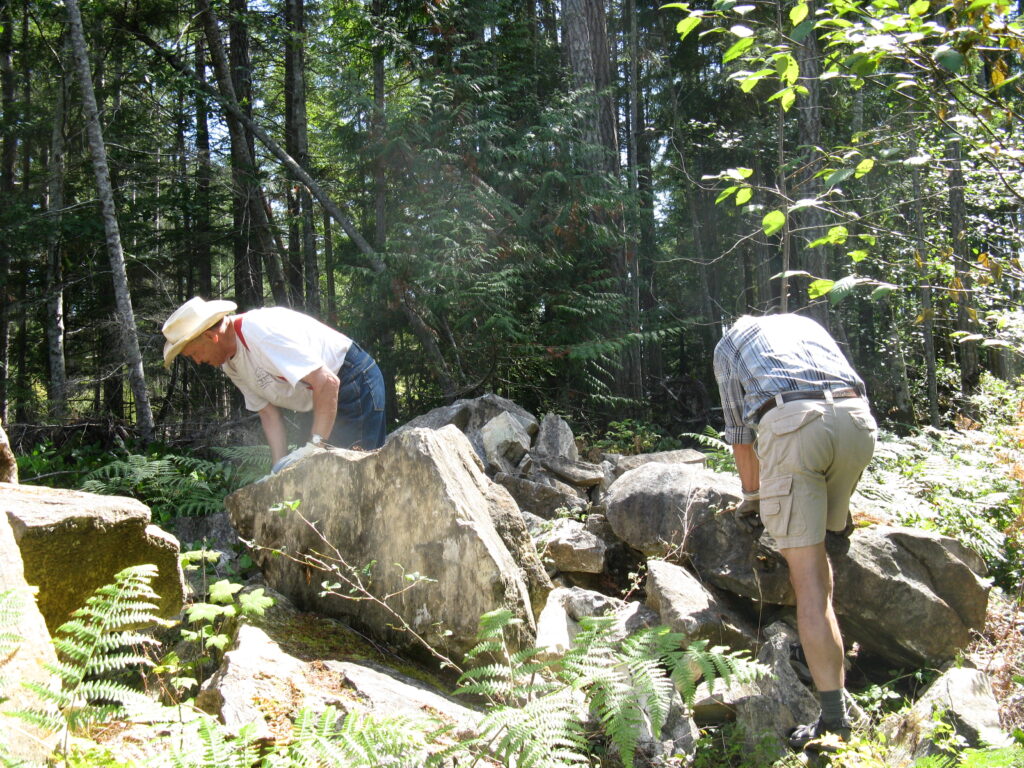 Selecting rocks for carving